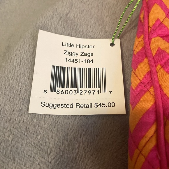 🩷🧡VERA BRADLEY🩷🧡Little Hipster & Zip ID Case in Zippy Zags/NWT - Picture 2 of 8
